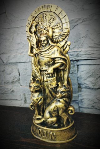 Scultura Odino Vichingo Statua Norrena Nordico