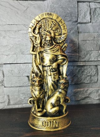 Scultura Odino Vichingo Statua Norrena Nordico