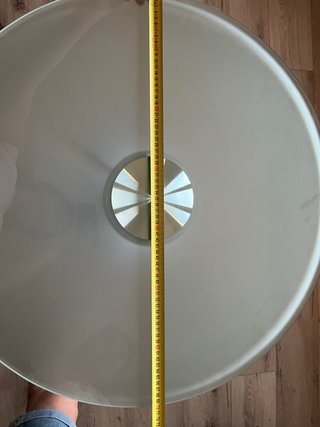 Mesa alta cristal y metal 80cm
