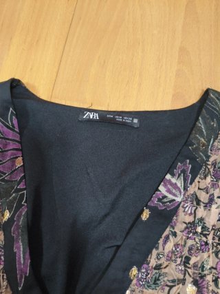 Vestido gasa Zara floral talla M