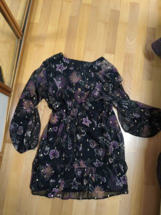 Vestido gasa Zara floral talla M