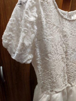 VESTIDO PRINCESA BLANCO ENCAJE