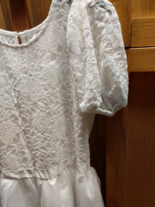 VESTIDO PRINCESA BLANCO ENCAJE
