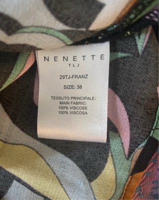 Camicia donna NÈNETTE vintage anni 70 multicolore