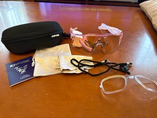 Gafas Ciclismo KAPUDE Rosa con Accesorios