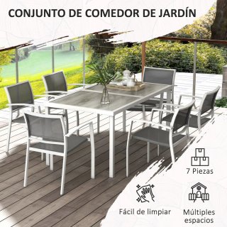Juego Comedor Jardín 7 Piezas