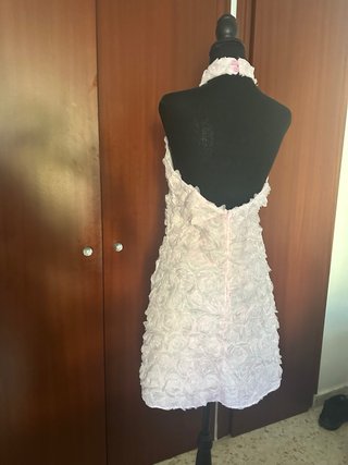 Vestido rosa palo flores talla 38