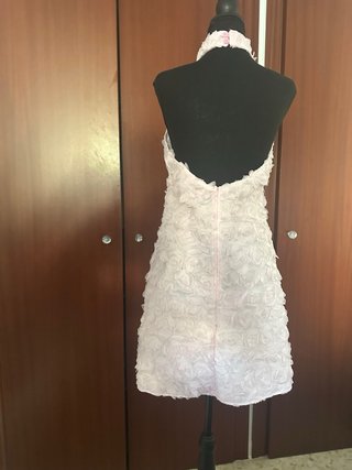 Vestido rosa palo flores talla 38