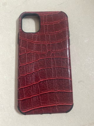 Custodia per iPhone 11 a forma di coccodrillo rosso