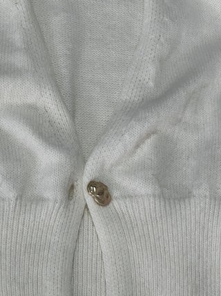 Elegante cárdigan blanco talla S/M