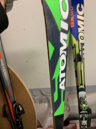 Esquís Atomic SX10 Verdes con Fijaciones