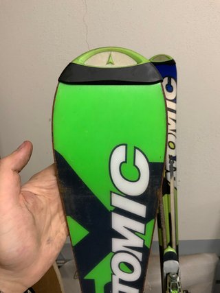 Esquís Atomic SX10 Verdes con Fijaciones