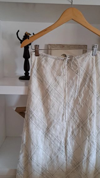 Falda midi lino Mango Talla S