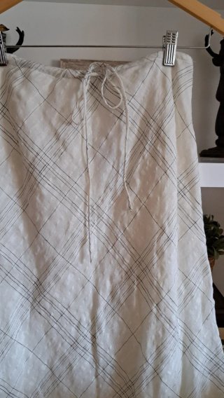 Falda midi lino Mango Talla S
