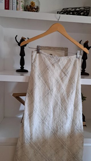 Falda midi lino Mango Talla S