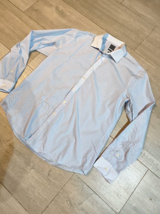 Camisa Calvin Klein Rayas Azul Talla XL