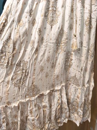 Vestido Verano Étnico Dorado