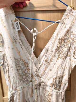 Vestido Verano Étnico Dorado
