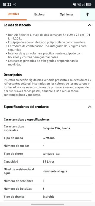Maleta American Tourister Bon Aire Azul Turquesa