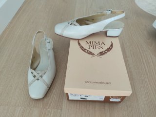 Mima Pies Zapatos Blancos Talla 38