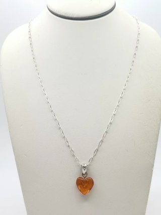Colgante Corazón y Cadena Plata 925
