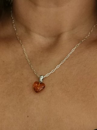 Colgante Corazón y Cadena Plata 925