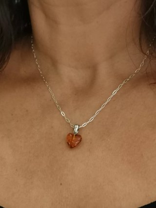 Colgante Corazón y Cadena Plata 925
