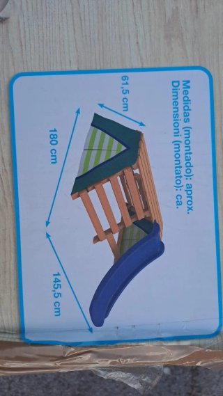 Tobogán, Tipi, Rocas Escalada de madera (Lidl)