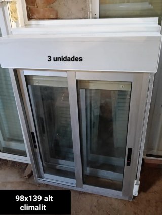 3 Ventanas aluminio 98x139 alt Climalit
