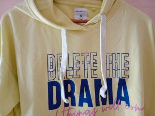 Sudadera capucha mujer amarilla talla S