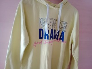 Sudadera capucha mujer amarilla talla S