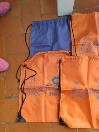 Mochilas de tela con cordón
