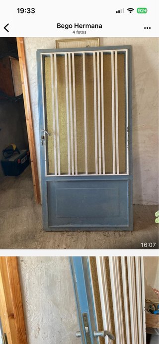 Puerta hierro y cristal