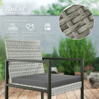 Conjunto Jardín Ratán 9 Piezas