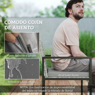 Conjunto Jardín Ratán 9 Piezas