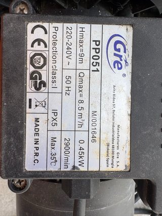 Bomba de piscina Gre PP051