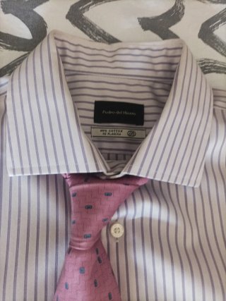 Camisa Pedro del Hierro XL Rayas Rosas