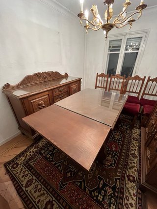 Muebles de comedor tallados madera