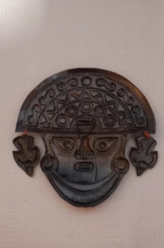 Máscara Ceremonial Inca Decorativa