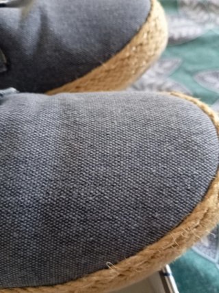 Zapatillas Hombre Lona Beige/Gris azulado