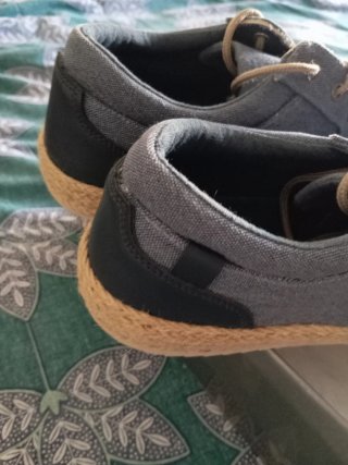 Zapatillas Hombre Lona Beige/Gris azulado