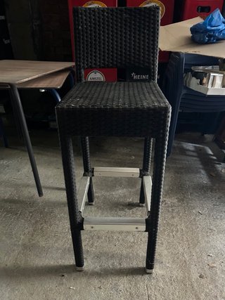 Taburete Alto Metálico Blanco
