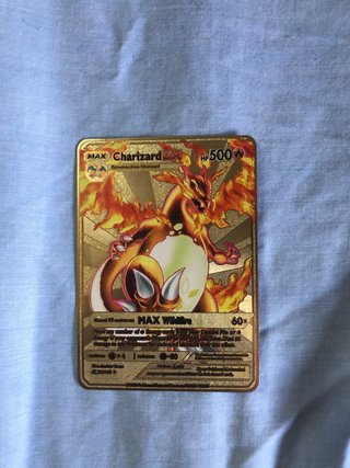 Carta Pokémon metálica Charizard Dx