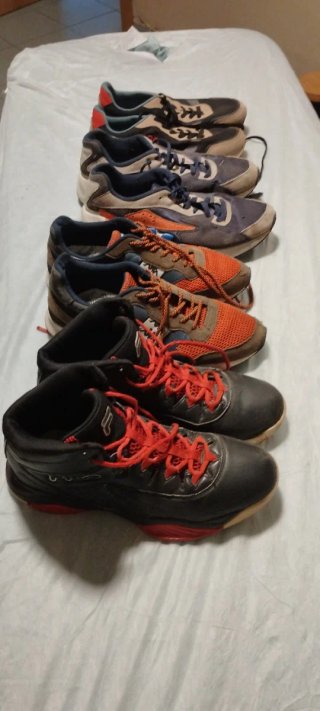4 Pares Zapatillas Kappa y fila ,usadas,44