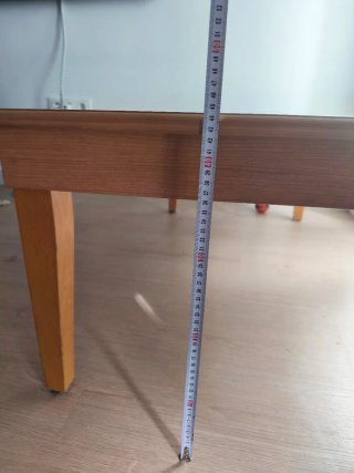Mesa de centro elevable madera y cristal