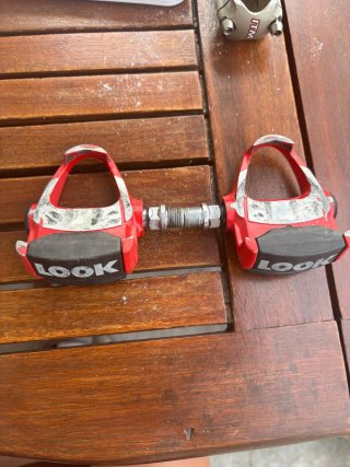 Pedales Look Carretera Rojos