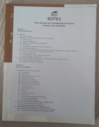 Técnica contable y cuadro de cuentas