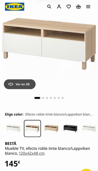 Mesa TV Ikea BESTÅ con ruedas CHOLLO