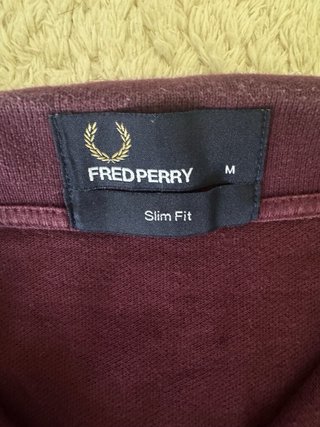 Polo Fred Perry Granate Manga Larga M Vintage
