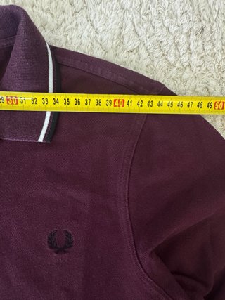 Polo Fred Perry Granate Manga Larga M Vintage